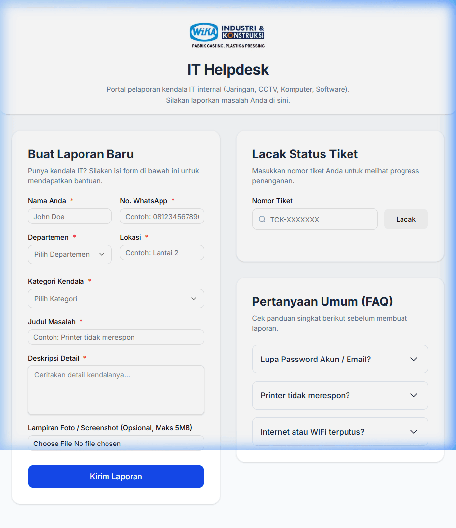 IT Tiketing (WIKAIKON Helpdesk)