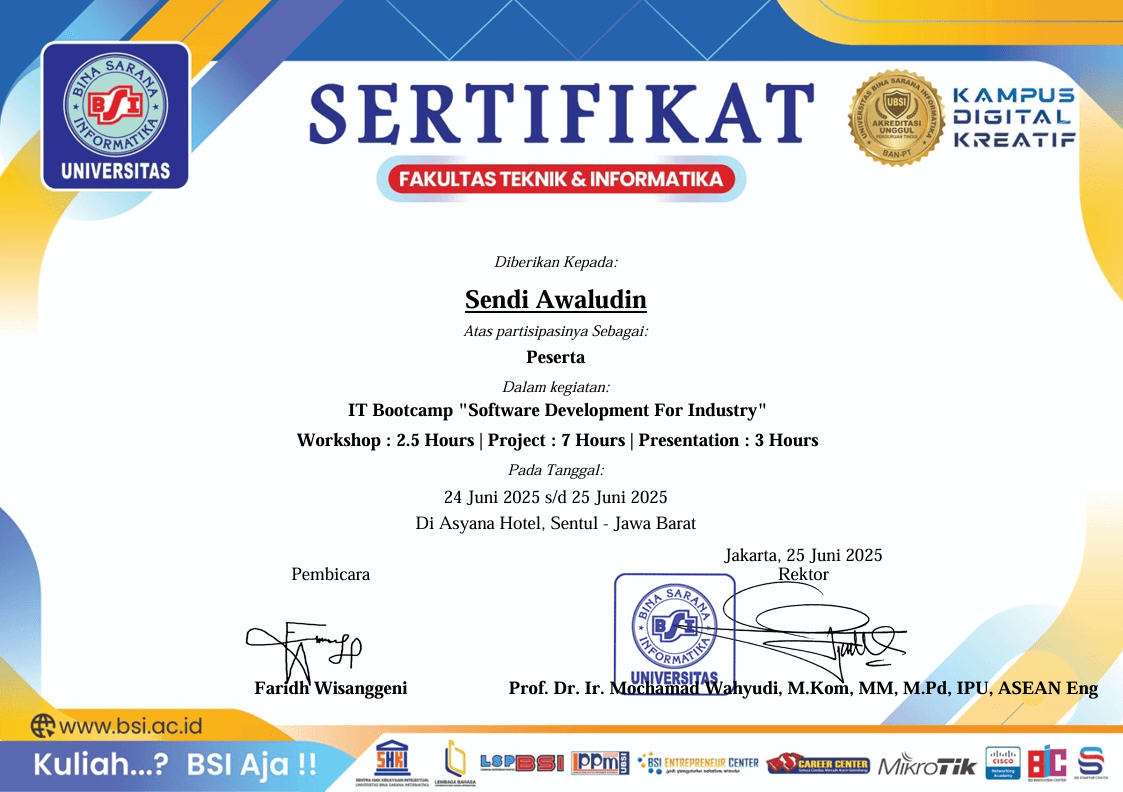 Sertifikat Mahasiswa Digital