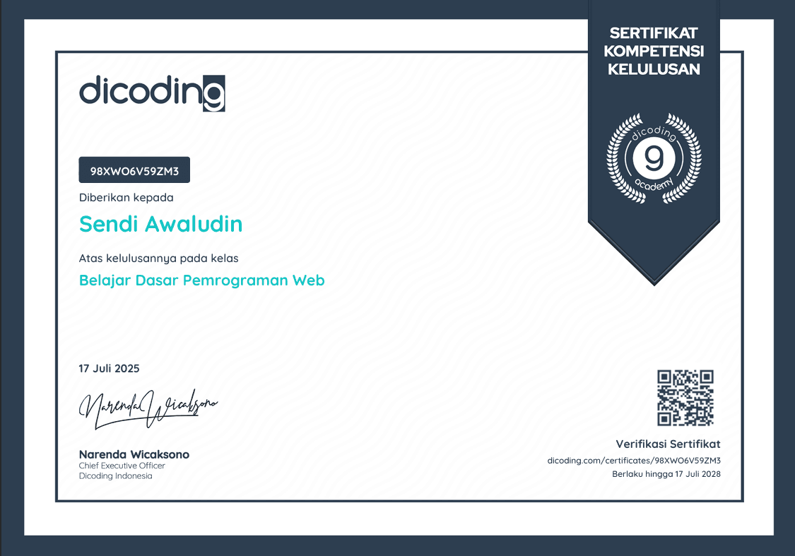 Course Certification 1